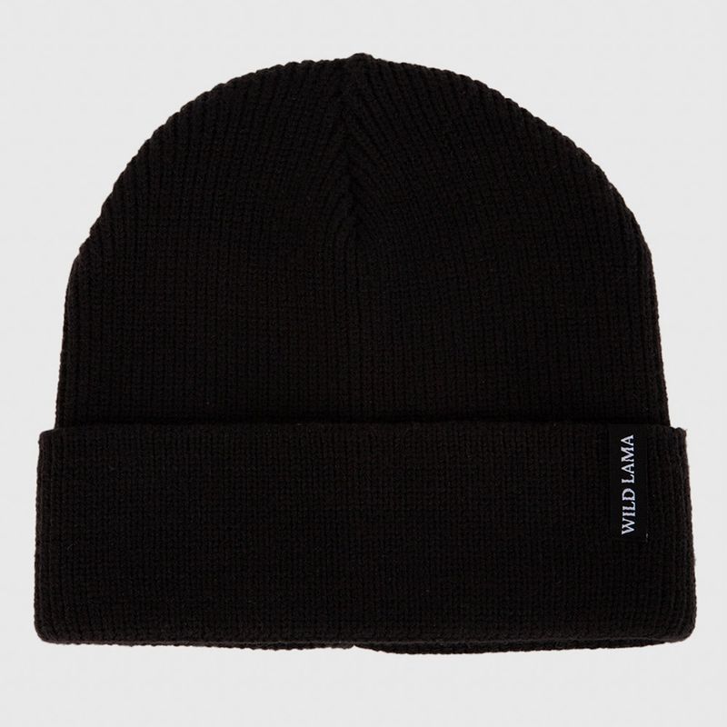 WILD LAMA - Gorro Beanie Ruta Reciclado Negro Unisex Wild Lama