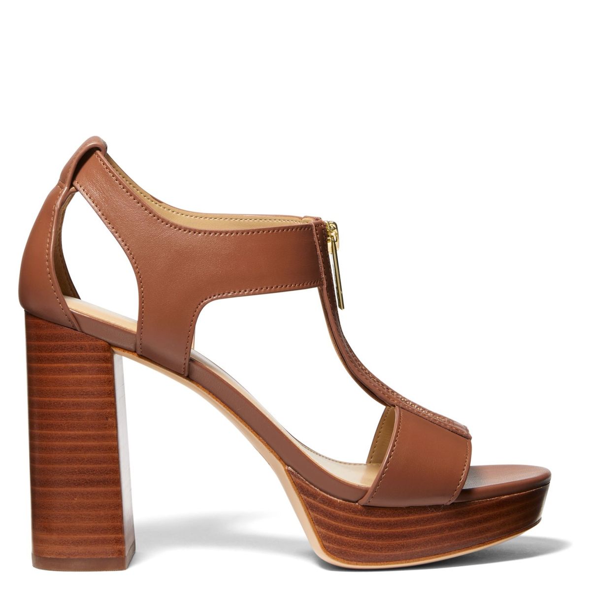 MICHAEL KORS - Sandalia Mujer Cuero Café Michael Kors