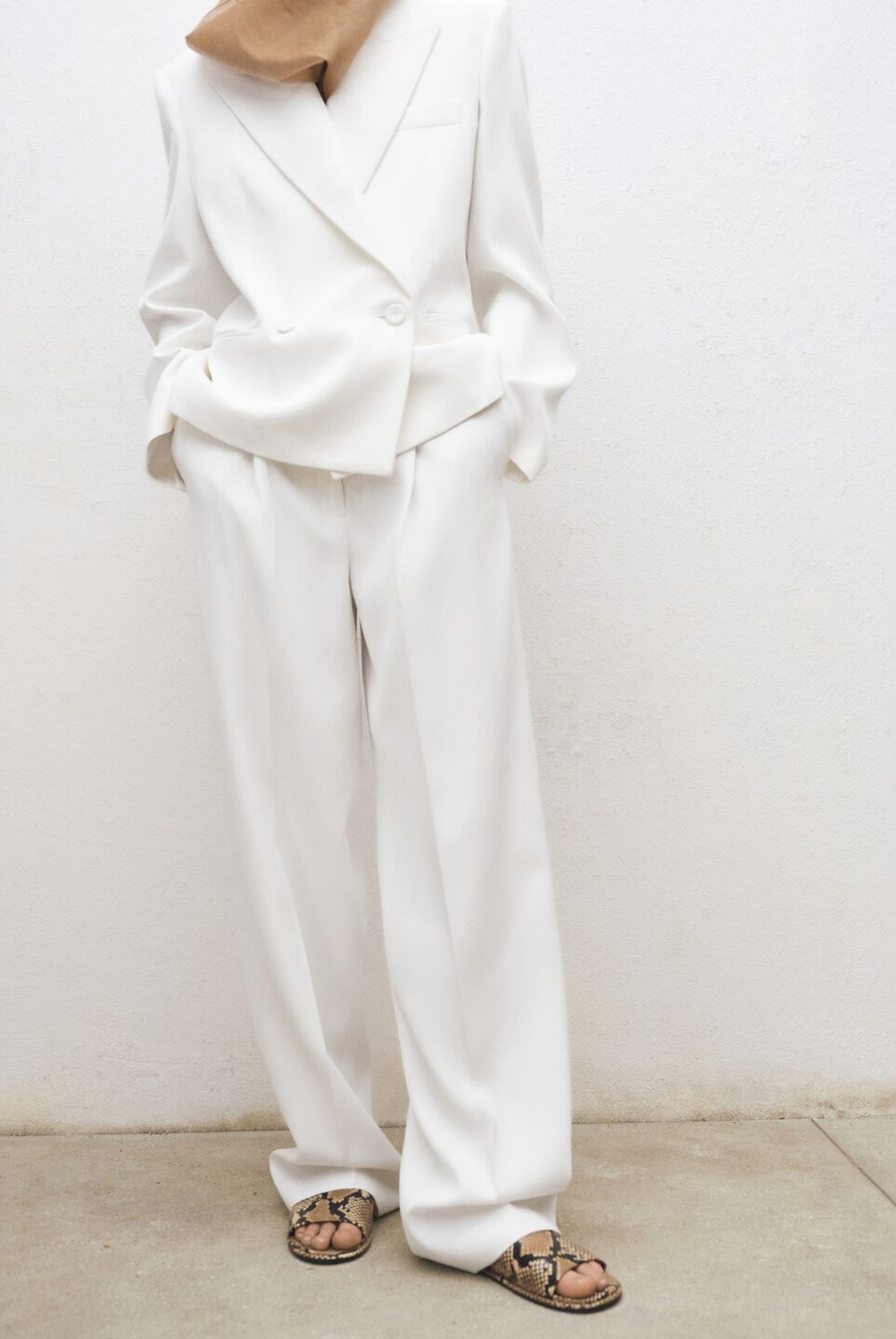 MANGO - Pantalón Traje Wideleg Mujer Mango