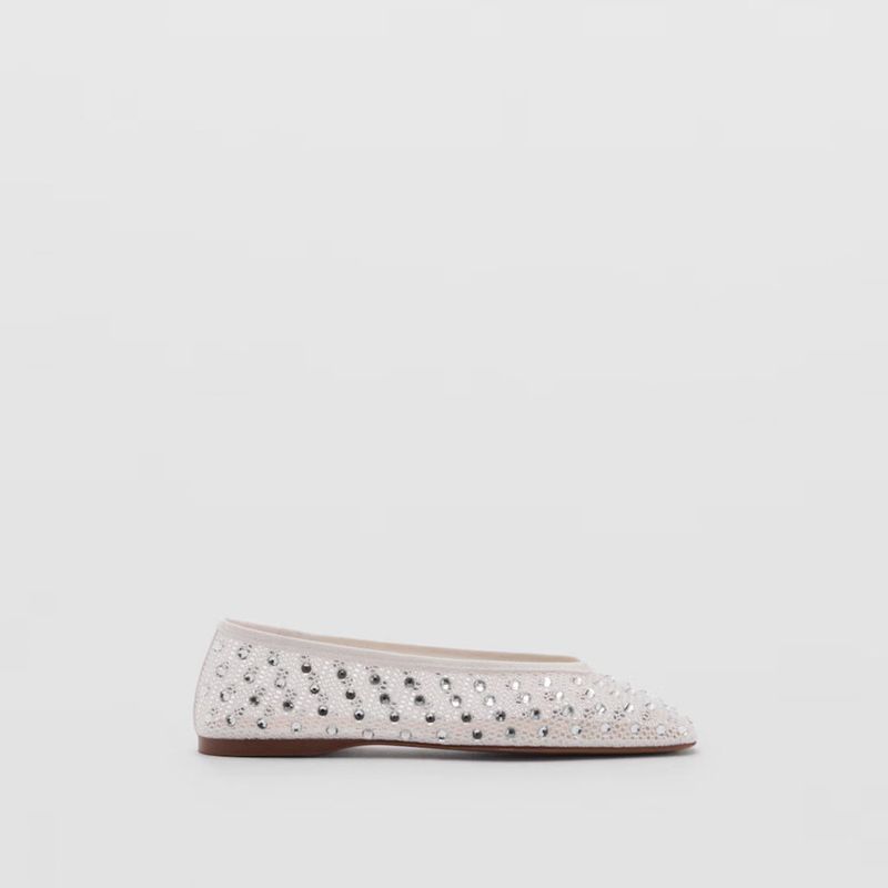 MANGO - Ballerina Mujer Blanco Mango