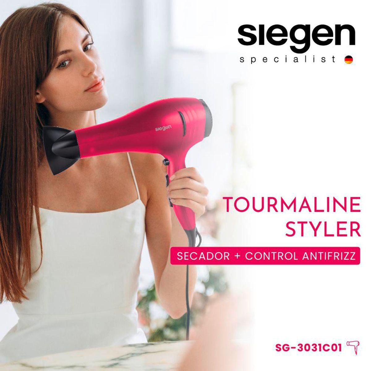 SIEGEN - Secador de Pelo SG 3031C01 Siegen