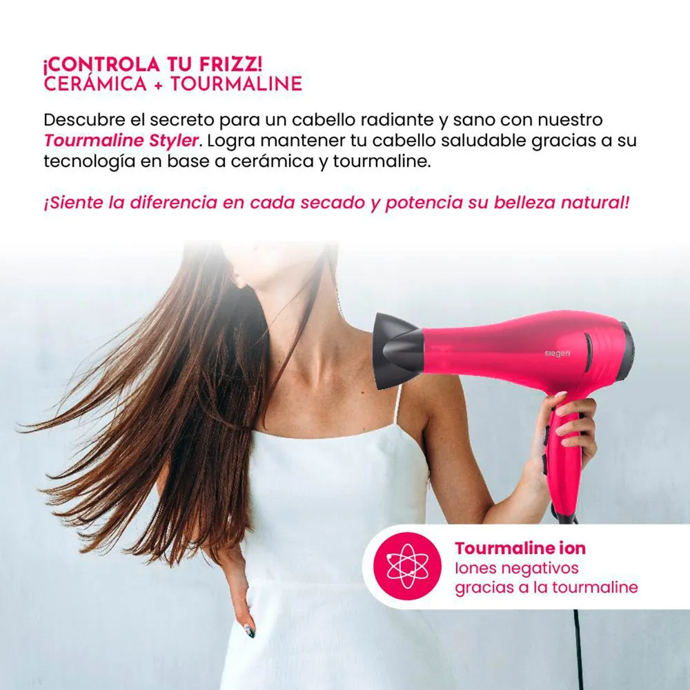Siegen Tourmaline Styler SG-3031C01 Fucsia, foto 3