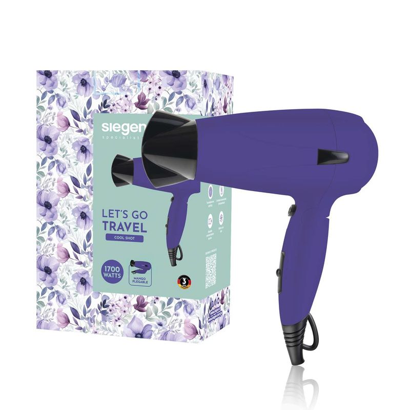 SIEGEN - Secador de Pelo SG 3012C55 Morado Siegen