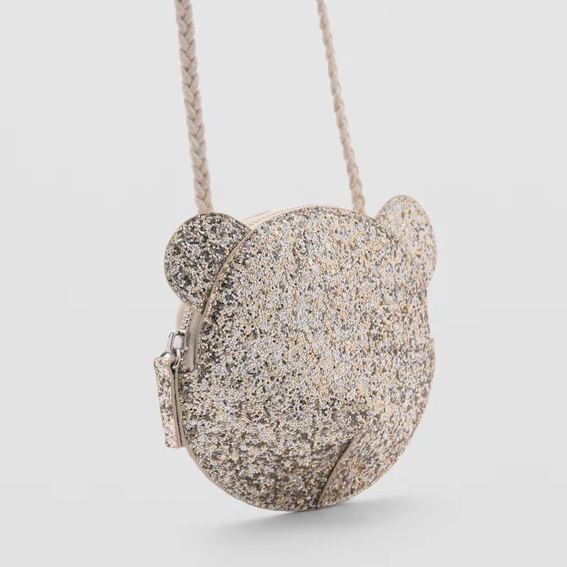 MANGO KIDS - Bolso Osito Purpurina Niña Mango Kids