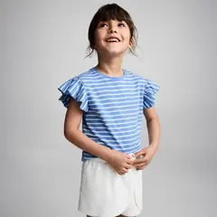 MANGO KIDS - Polera 100% Algodón Rayas Bebé Niña
