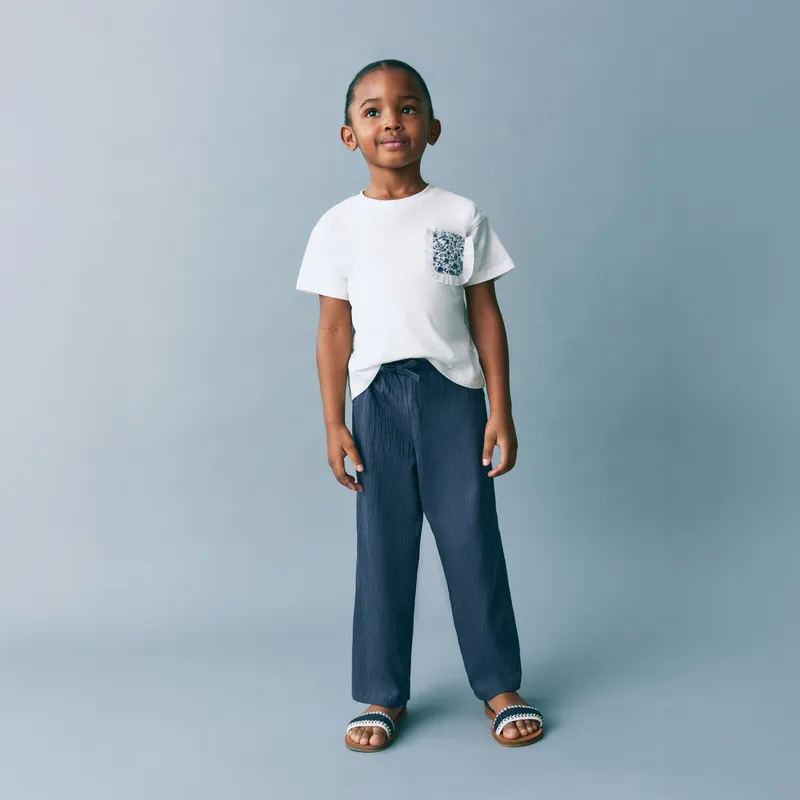 MANGO KIDS - Polera Bolsillo Parche Bebé Niña Algodón Mango Kids