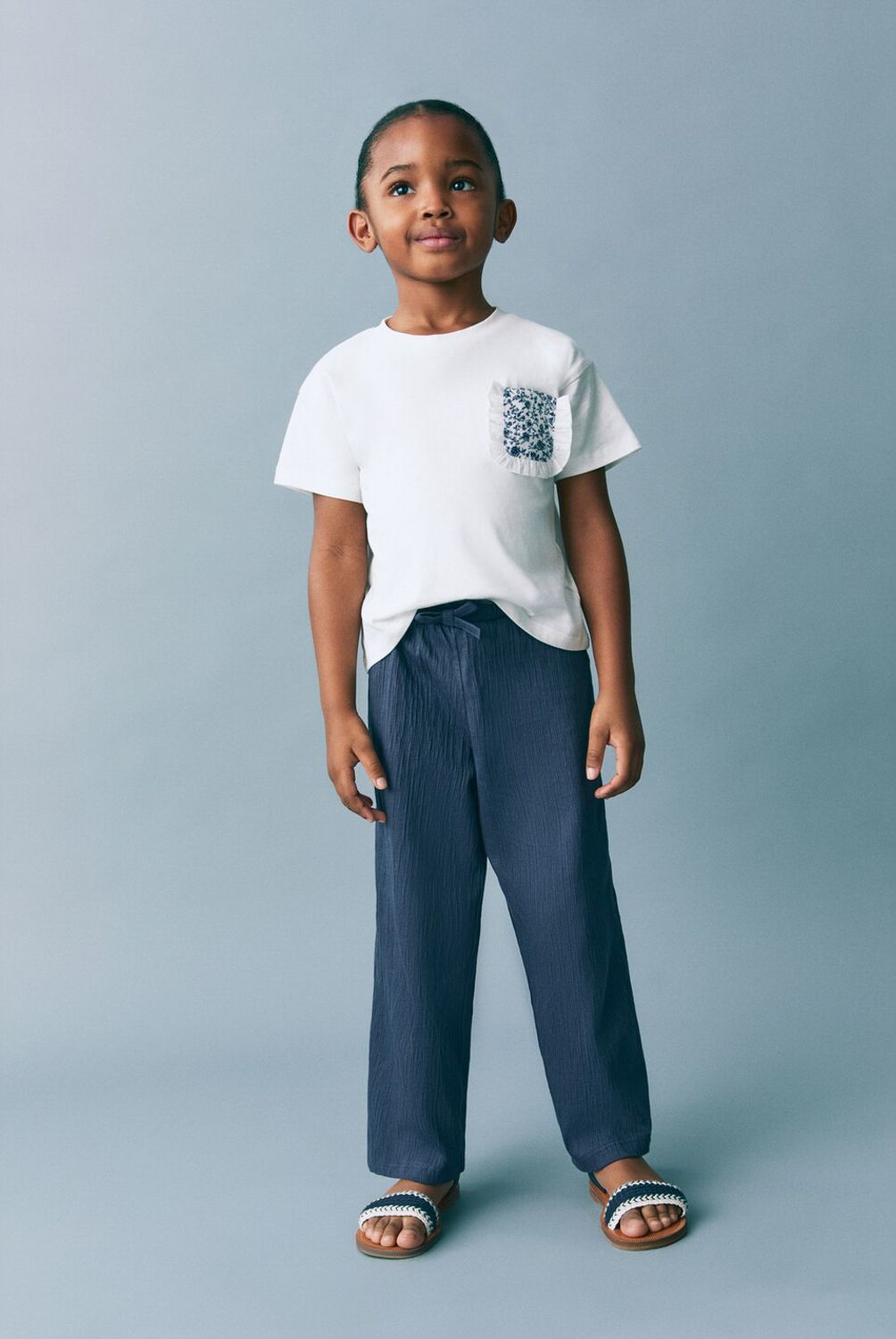 MANGO KIDS - Polera Bolsillo Parche Bebé Niña Algodón Mango Kids