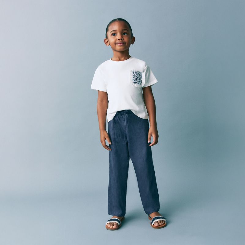 MANGO KIDS - Polera Bolsillo Parche Bebé Niña Algodón Mango Kids