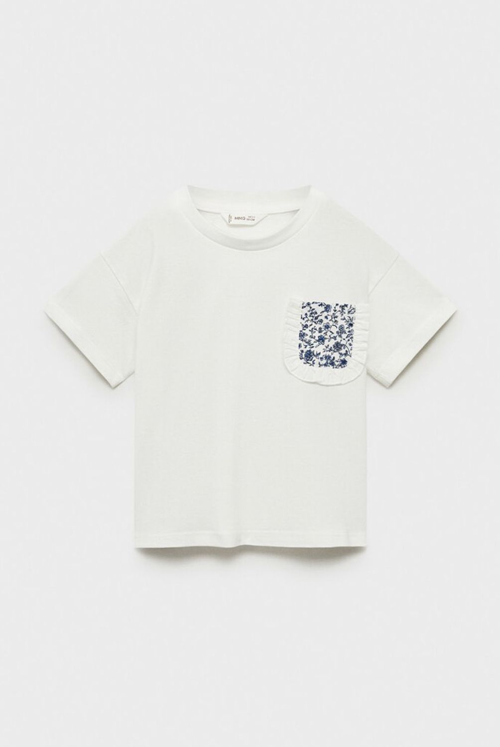 MANGO KIDS - Polera Bolsillo Parche Bebé Niña Algodón Mango Kids