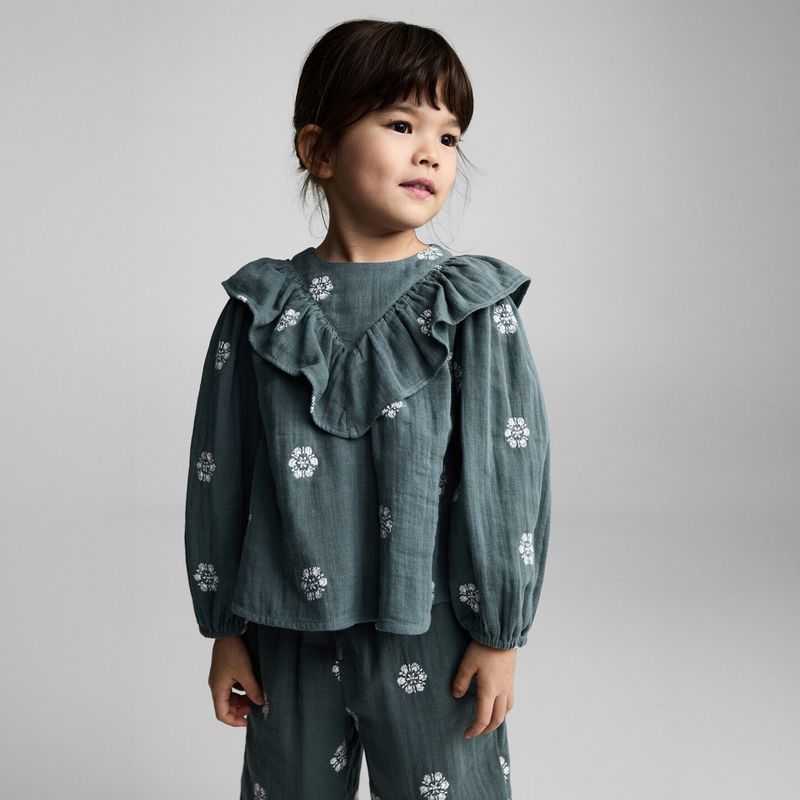 MANGO KIDS - Blusa Estampada Volantes Bebé Niña Algodón Mango Kids