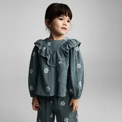 MANGO KIDS - Blusa Estampada Volantes Bebé Niña Algodón