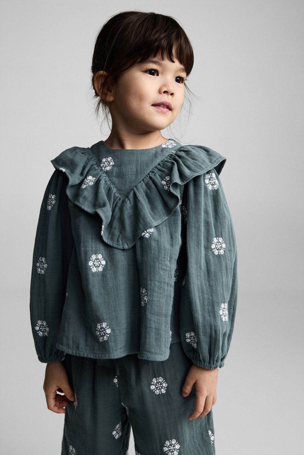 MANGO KIDS - Blusa Estampada Volantes Bebé Niña Algodón Mango Kids