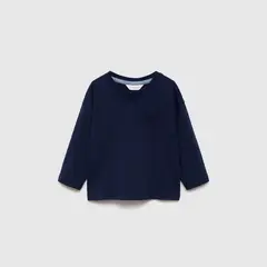 MANGO KIDS - Polera Bolsillo Parche Bebé Niño Algodón
