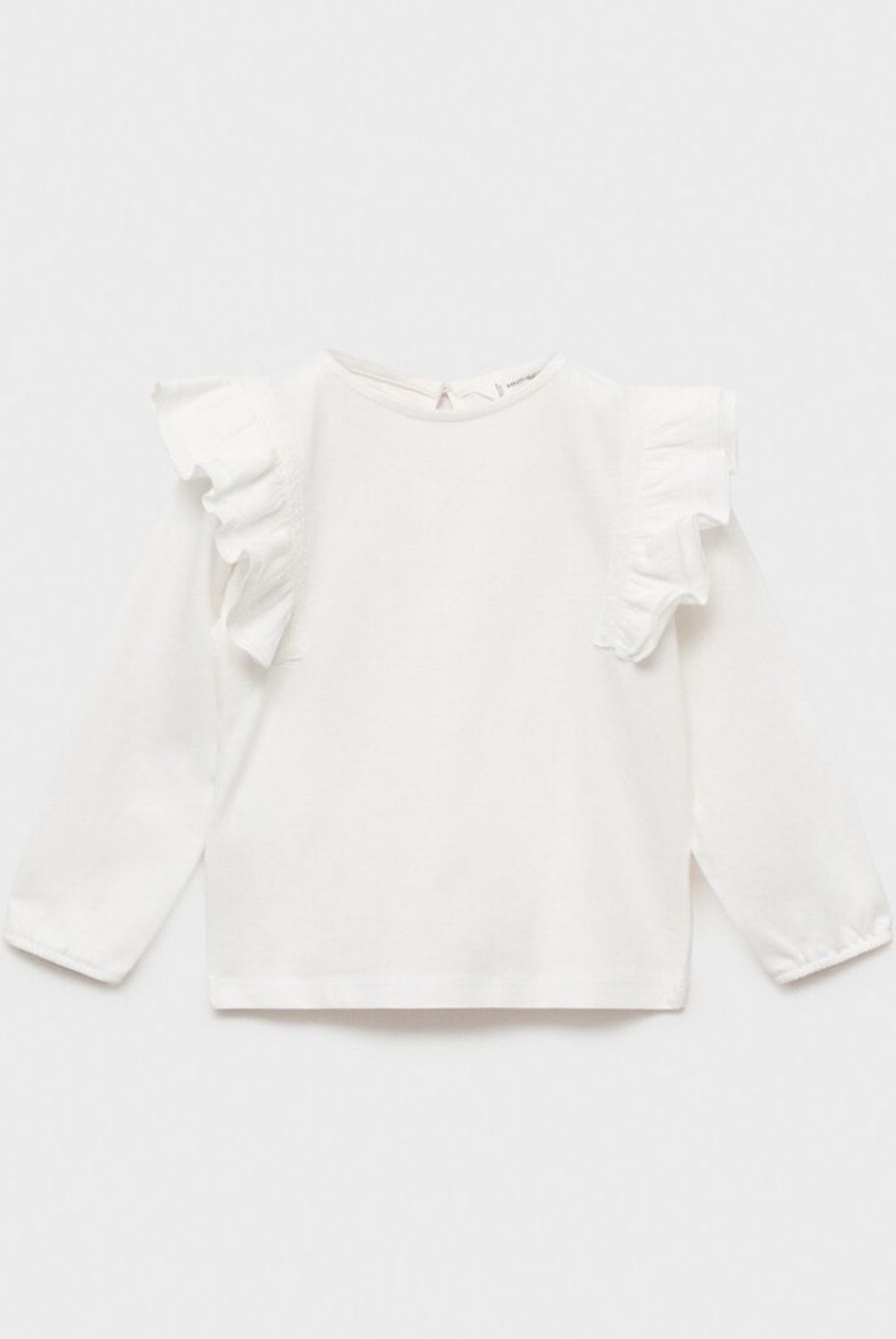 MANGO KIDS - Polera 100% Algodón Volantes Bebé Niña Algodón Mango Kids