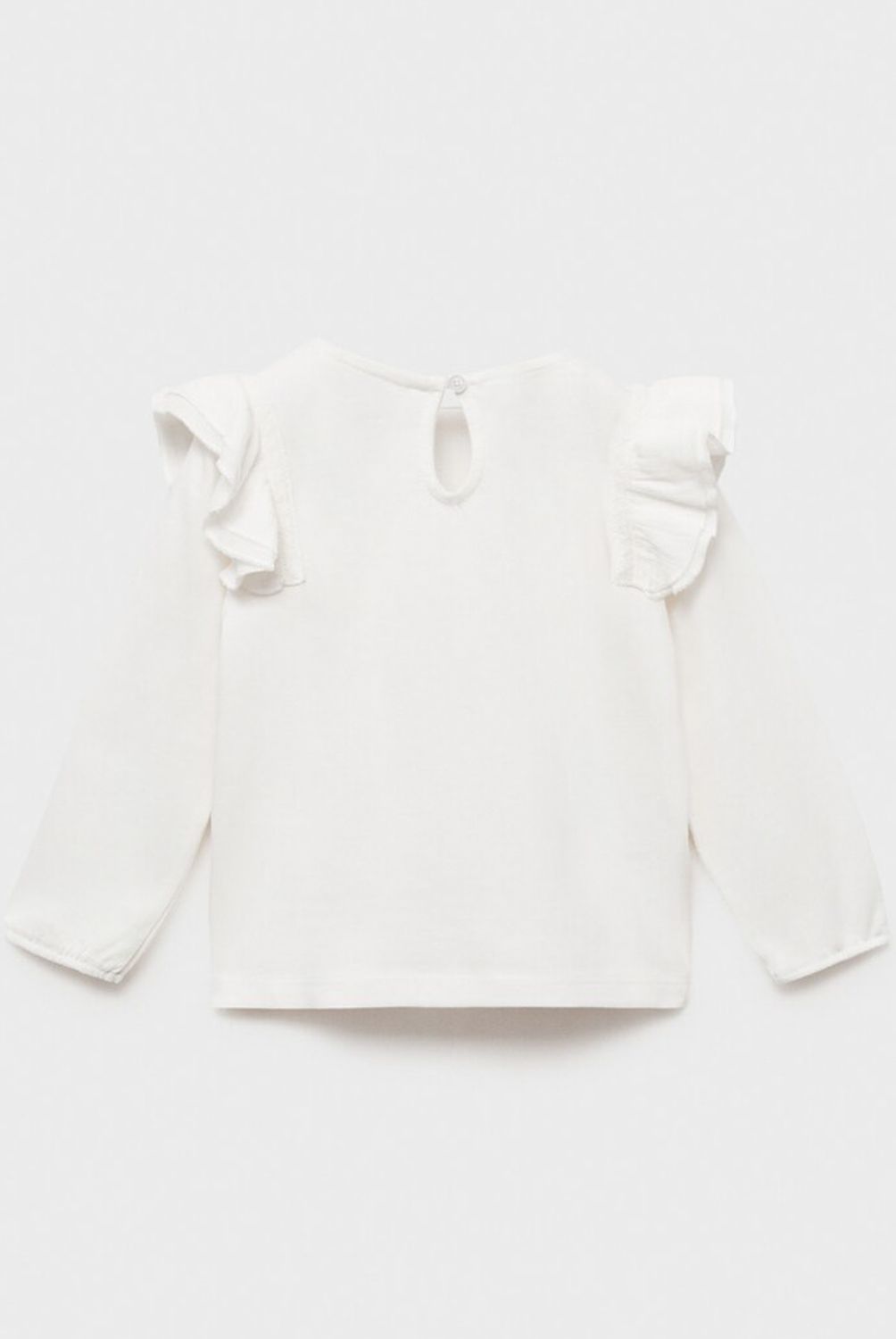 MANGO KIDS - Polera 100% Algodón Volantes Bebé Niña Algodón Mango Kids