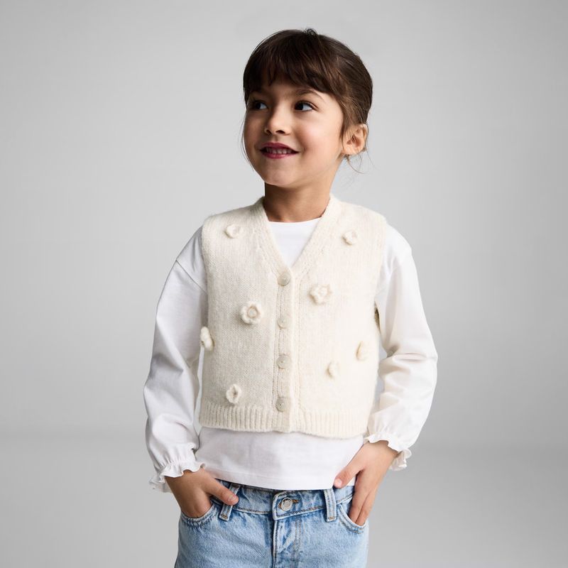 MANGO KIDS - Chaleco de Punto Bebé Niña Mango Kids