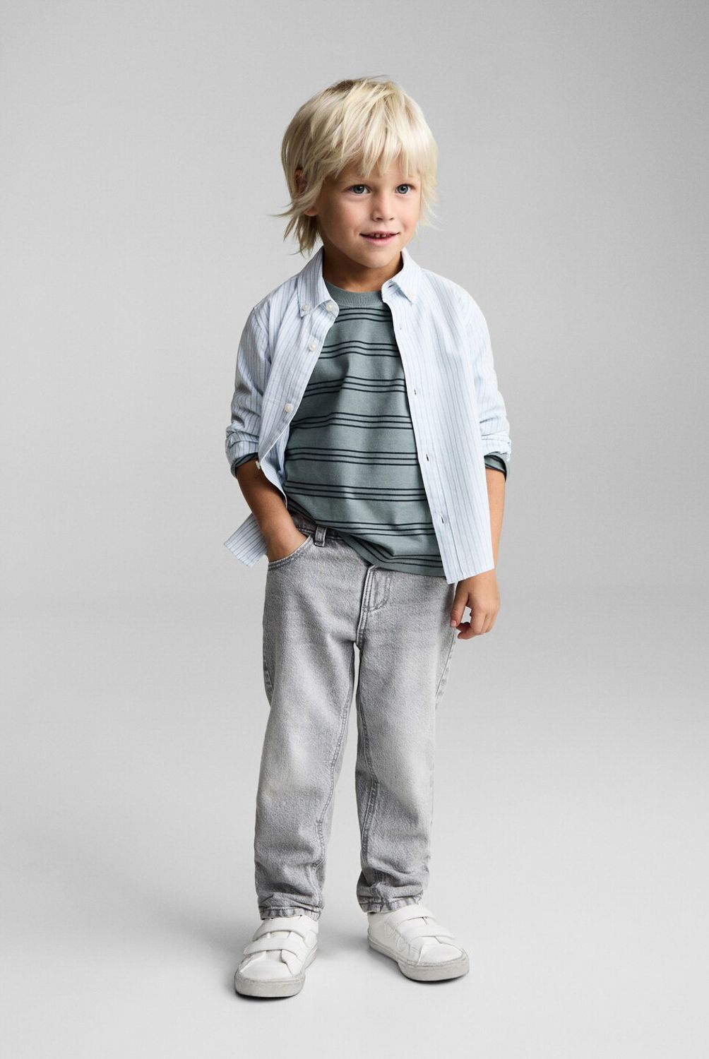 MANGO KIDS - Polera Rayas Triples Bebé Niño Algodón Mango Kids