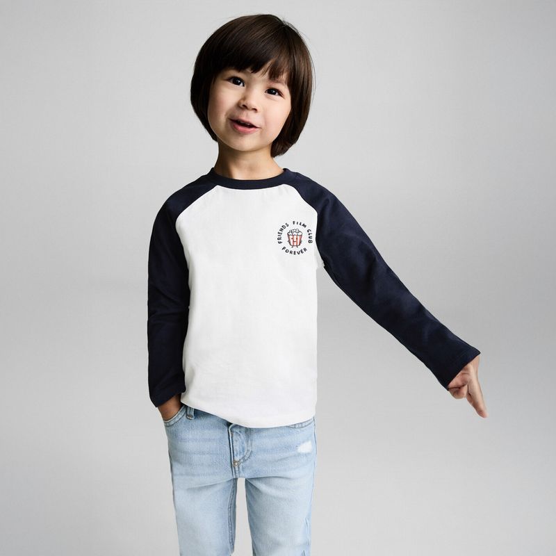 MANGO KIDS - Polera Algodón Dibujo Bebé Niño Algodón Mango Kids