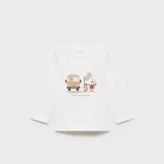 MANGO KIDS - Polera Algodón Estampada Bebé Niño