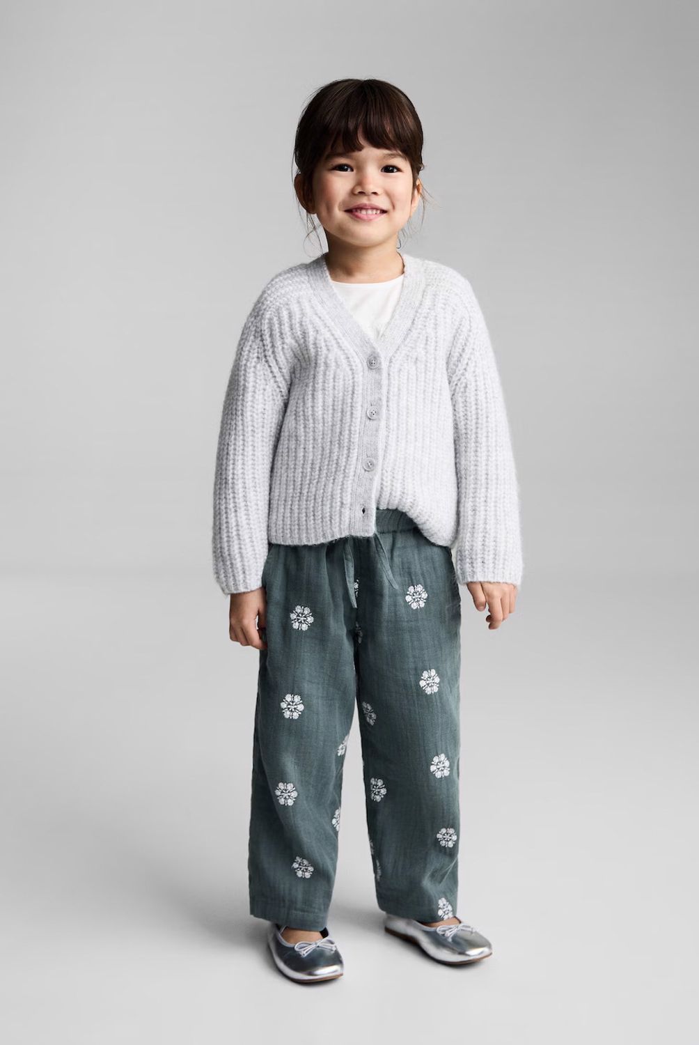 MANGO KIDS - Pantalón Algodón Bordado Bebé Niña Algodón Mango Kids