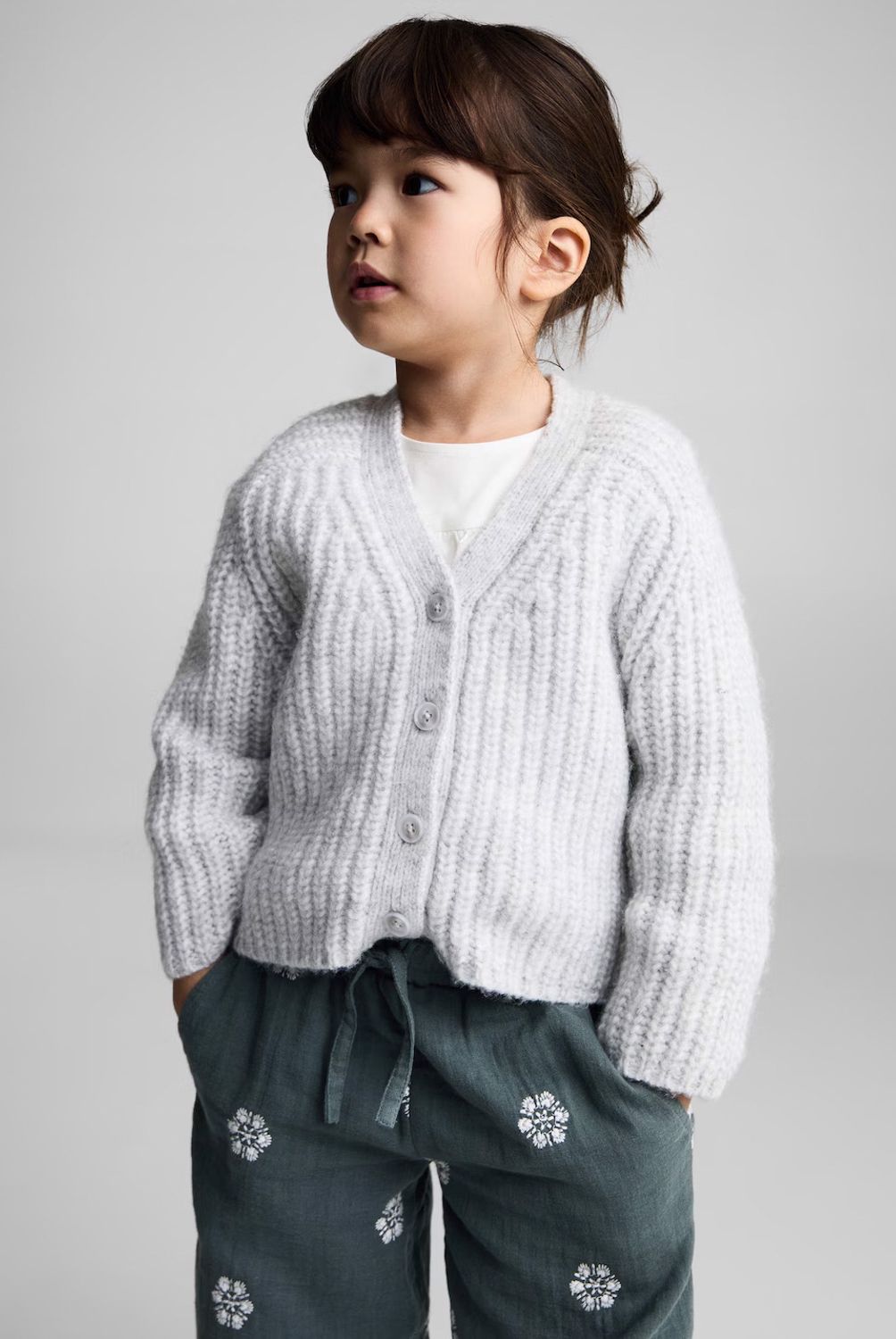MANGO KIDS - Pantalón Algodón Bordado Bebé Niña Algodón Mango Kids