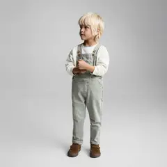 MANGO KIDS - Jardinera Largo Vaquero Bolsillo Niño