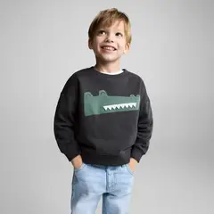 MANGO KIDS - Polerón Dibujo Estampado Bebé Niño Algodón