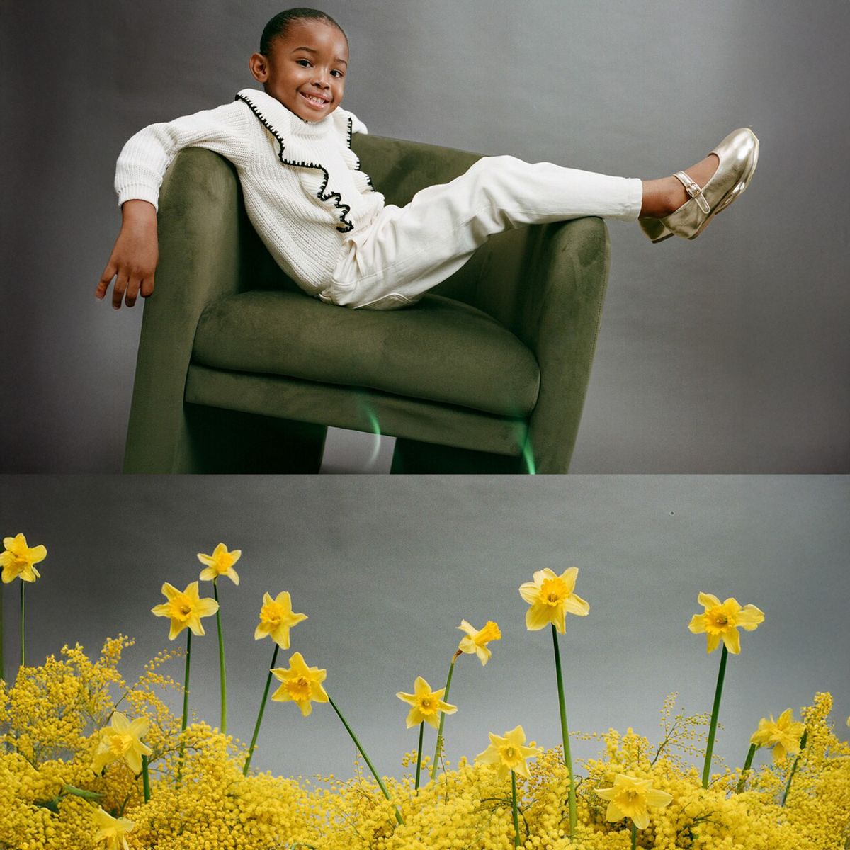 MANGO KIDS - Sweater Punto Contraste Bebé Niña Mango Kids