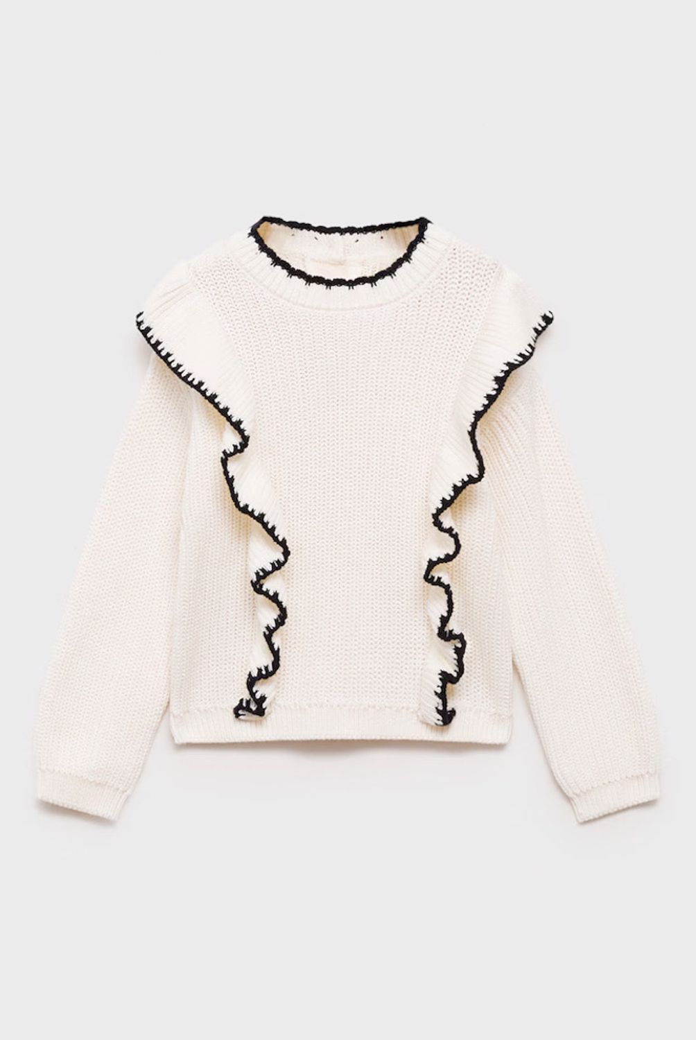 MANGO KIDS - Sweater Punto Contraste Bebé Niña Mango Kids