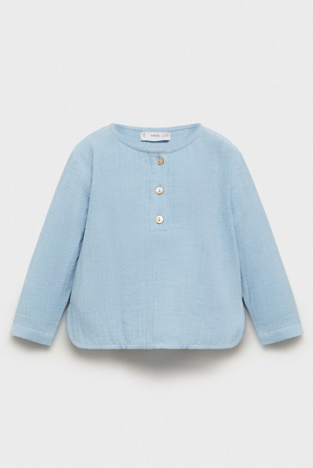 MANGO KIDS - Camisa Algodón Bambula Bebé Niño Mango Kids