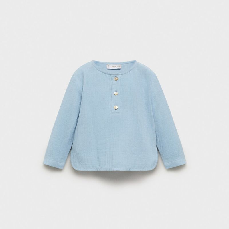MANGO KIDS - Camisa Algodón Bambula Bebé Niño Mango Kids
