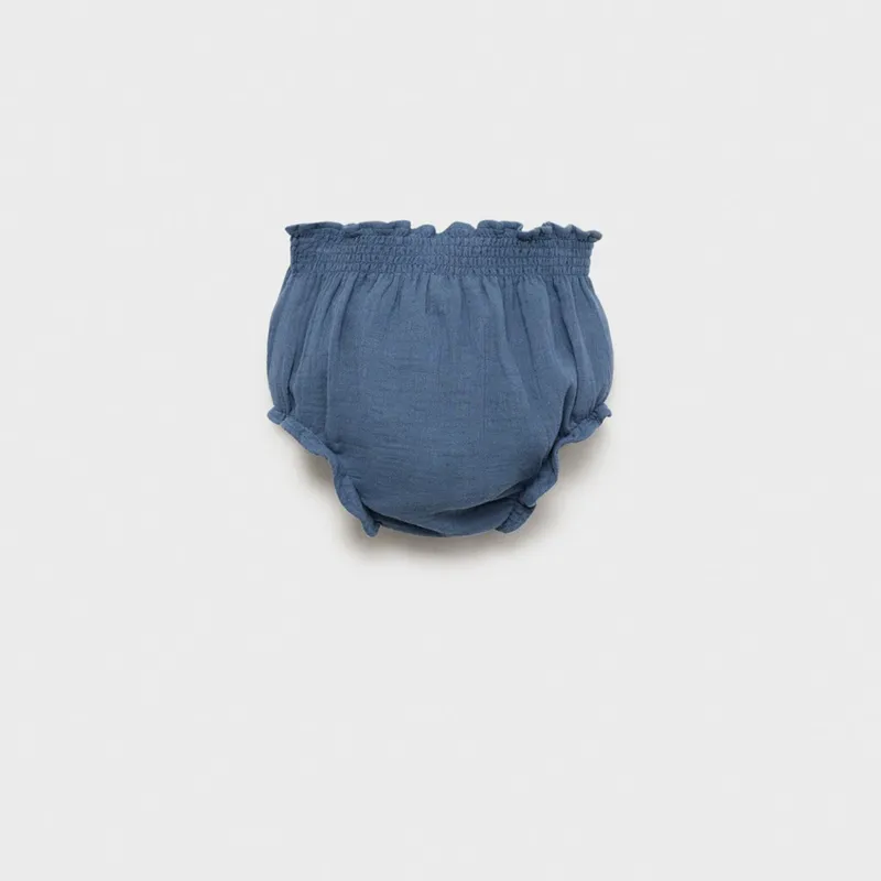 MANGO KIDS - Shorts Algodón Efecto Vaquero Bebé Niña Mango Kids