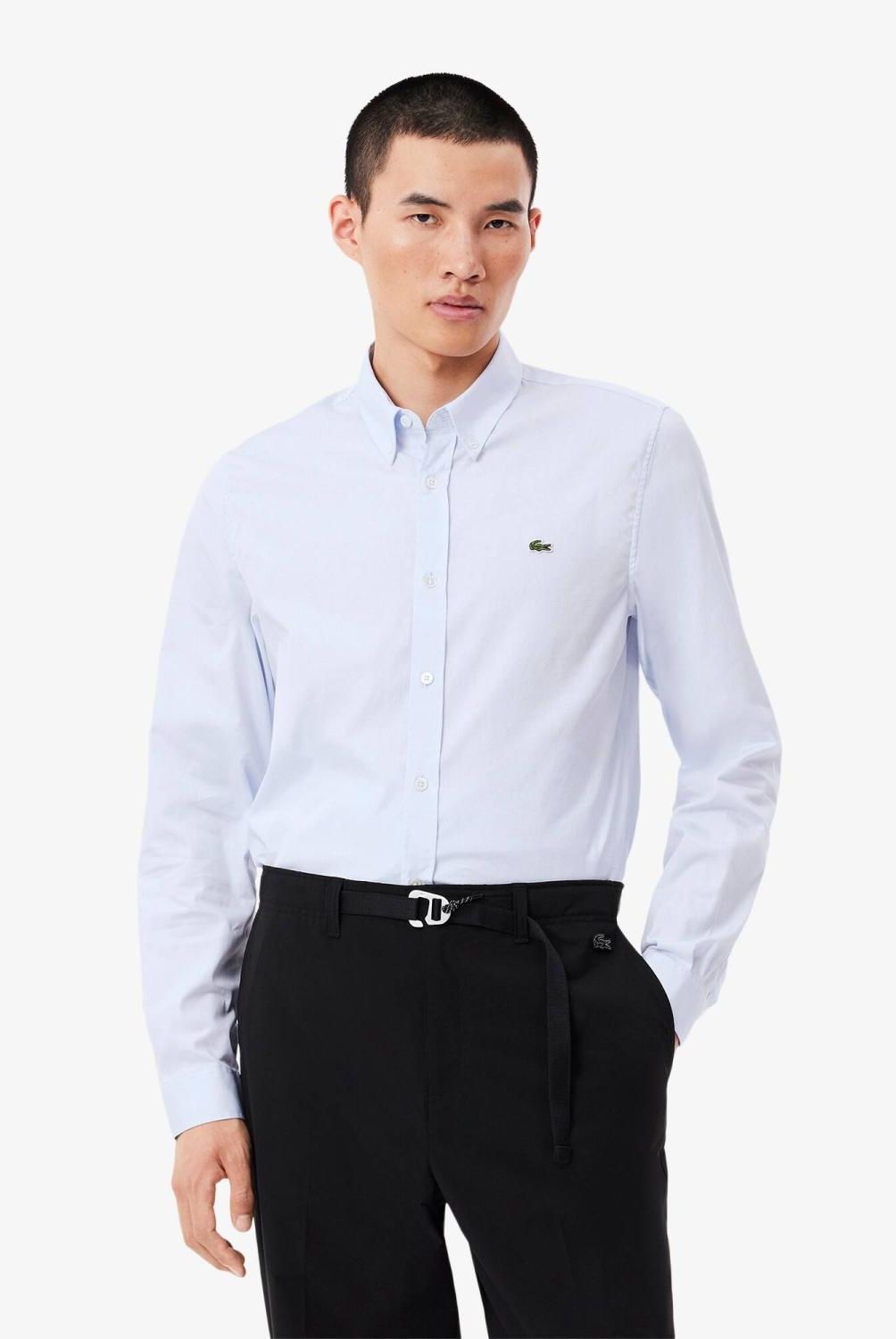 LACOSTE - Camisa Casual Manga Larga Hombre Lacoste
