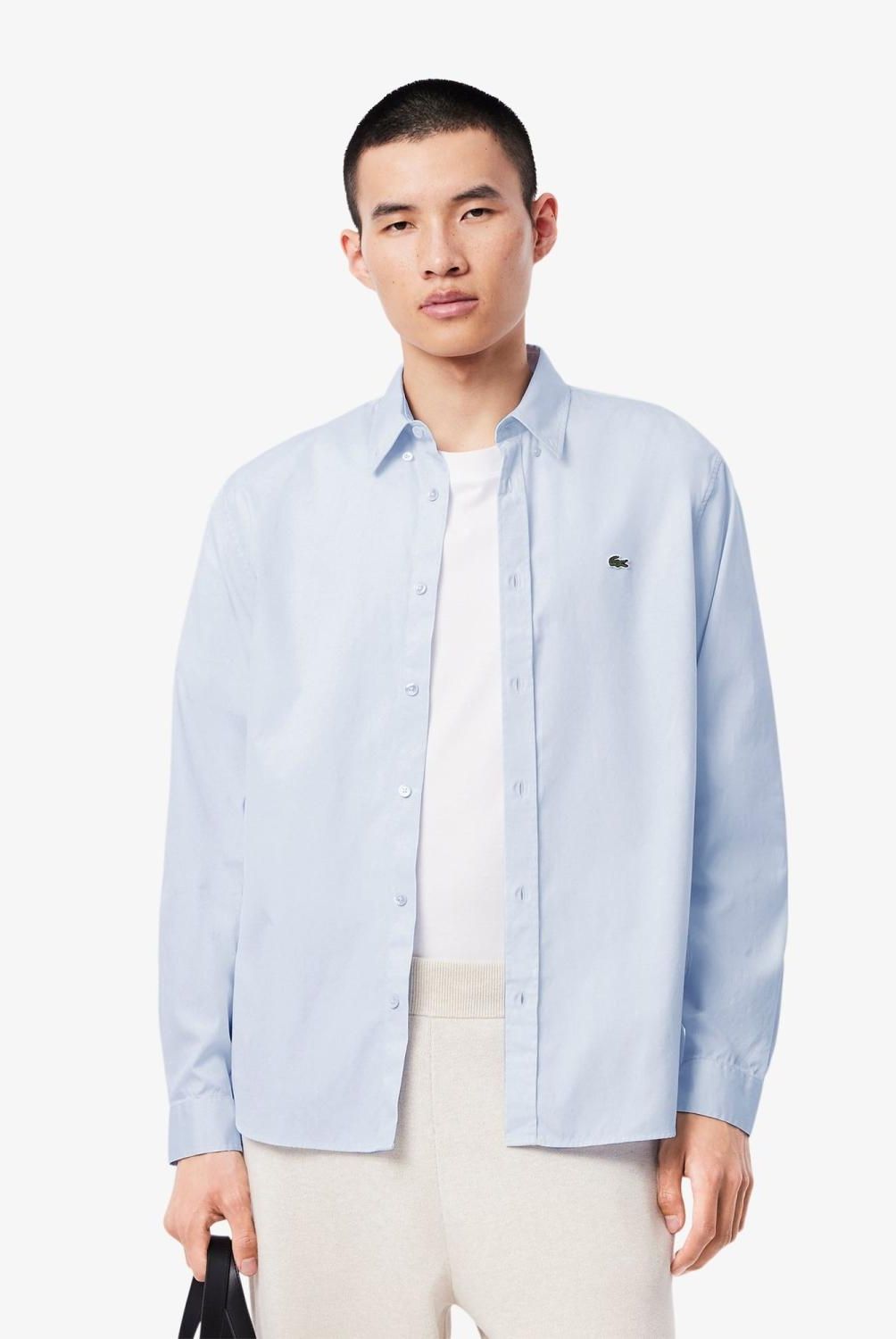 LACOSTE - Camisa Casual Manga Larga Hombre Lacoste