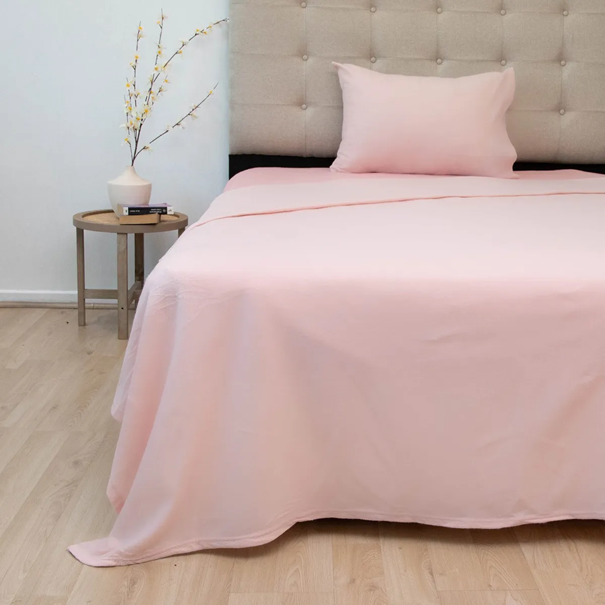DORAL - Juego De Sábanas Polar Compose Lisa 1.5 Plaza Rosa Viejo Doral