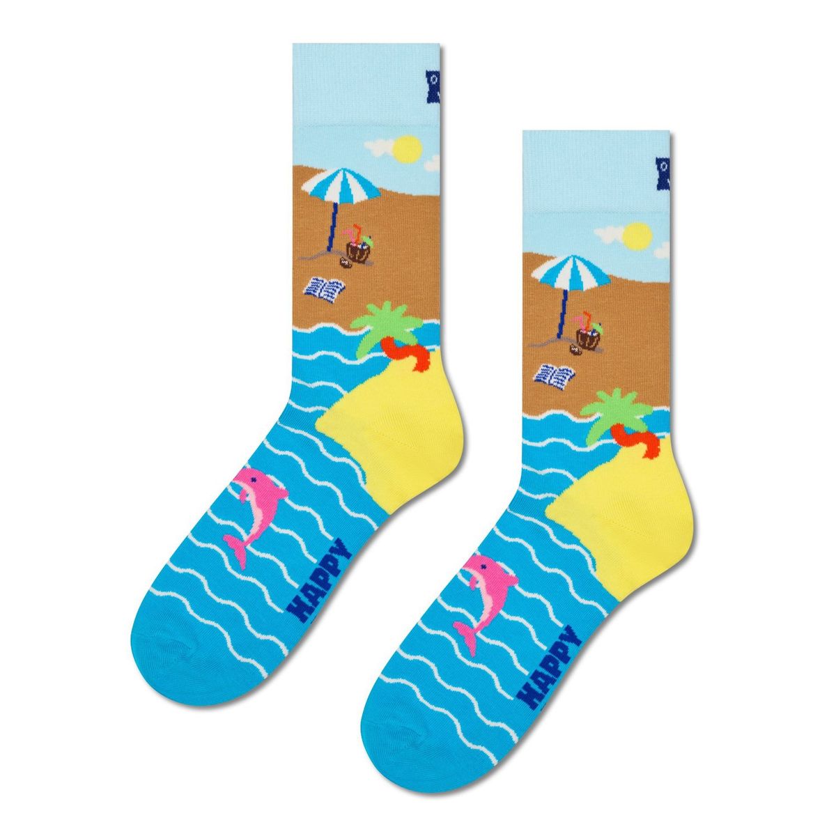 HAPPY SOCKS - Calcetín Algodón Blue Beach Break Hombre Happy Socks