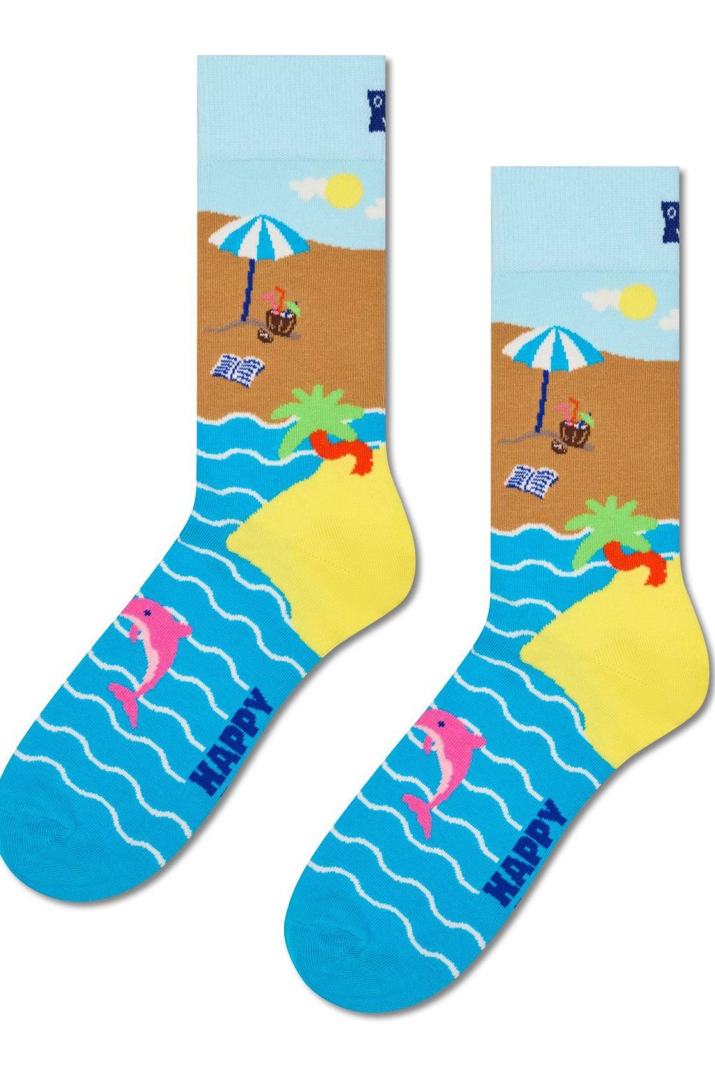 HAPPY SOCKS - Calcetín Algodón Blue Beach Break Unisex Happy Socks