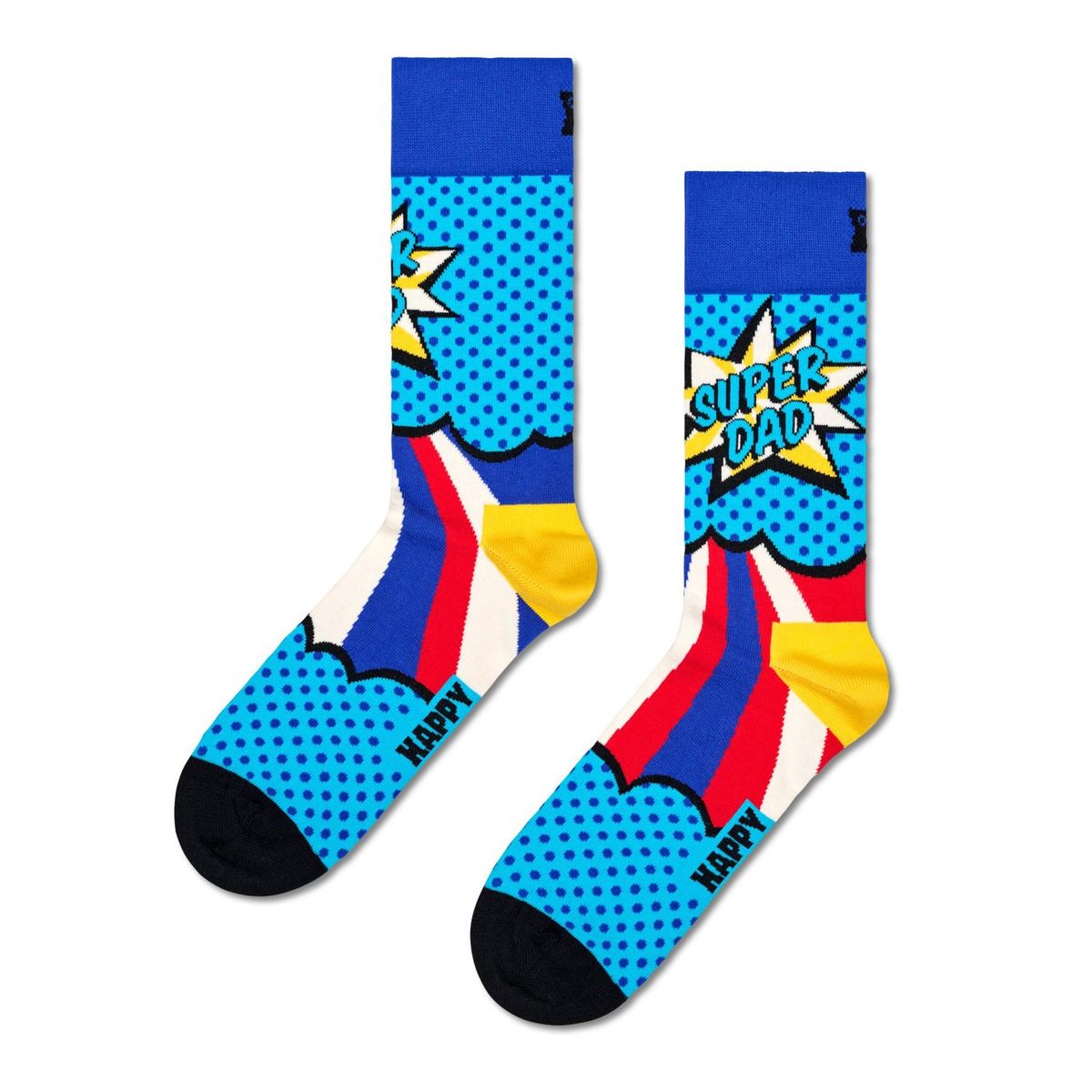 HAPPY SOCKS - Calcetín Algodón Super Dad Hombre Happy Socks