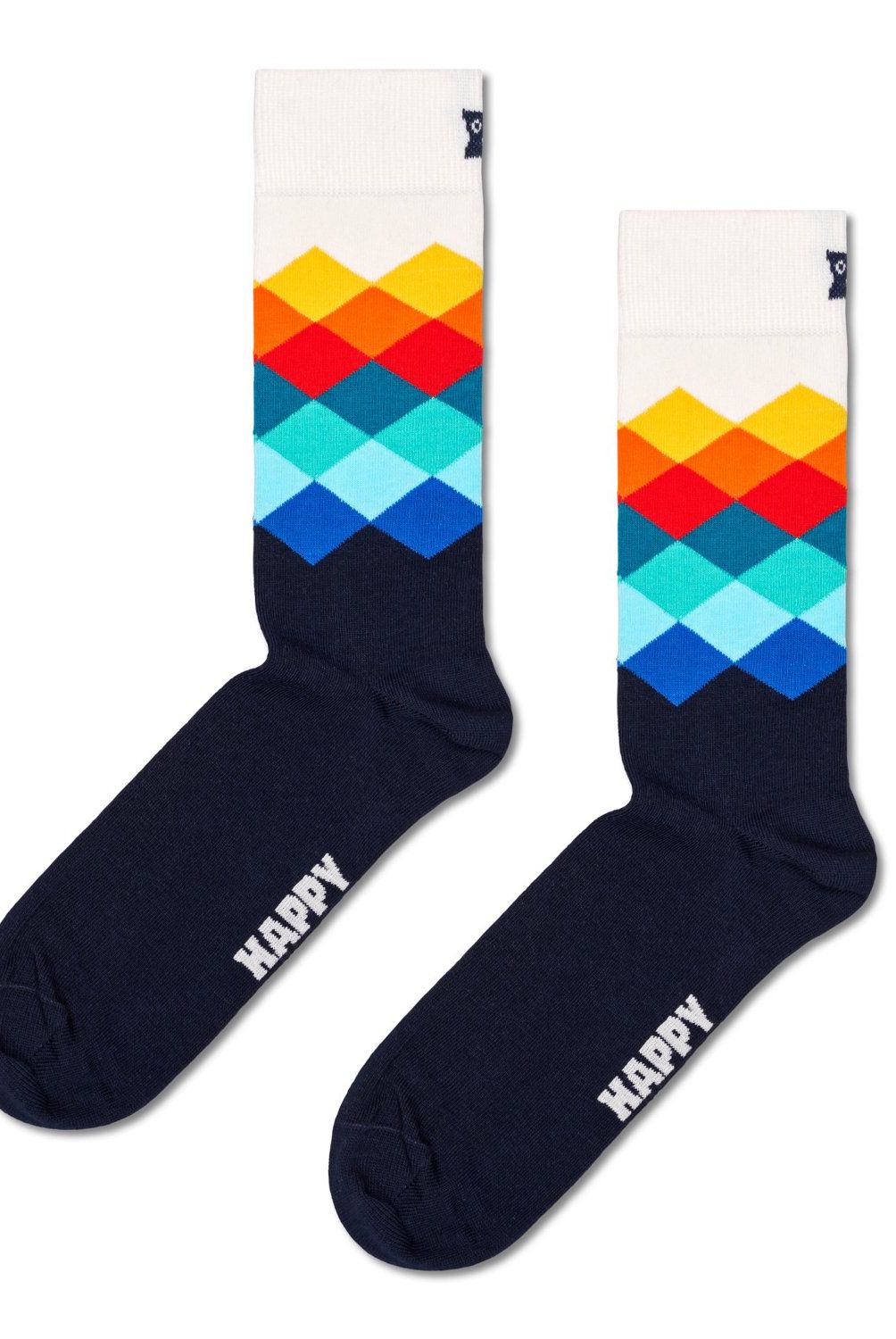HAPPY SOCKS - Calcetín Algodón Faded Diamond Unisex Happy Socks