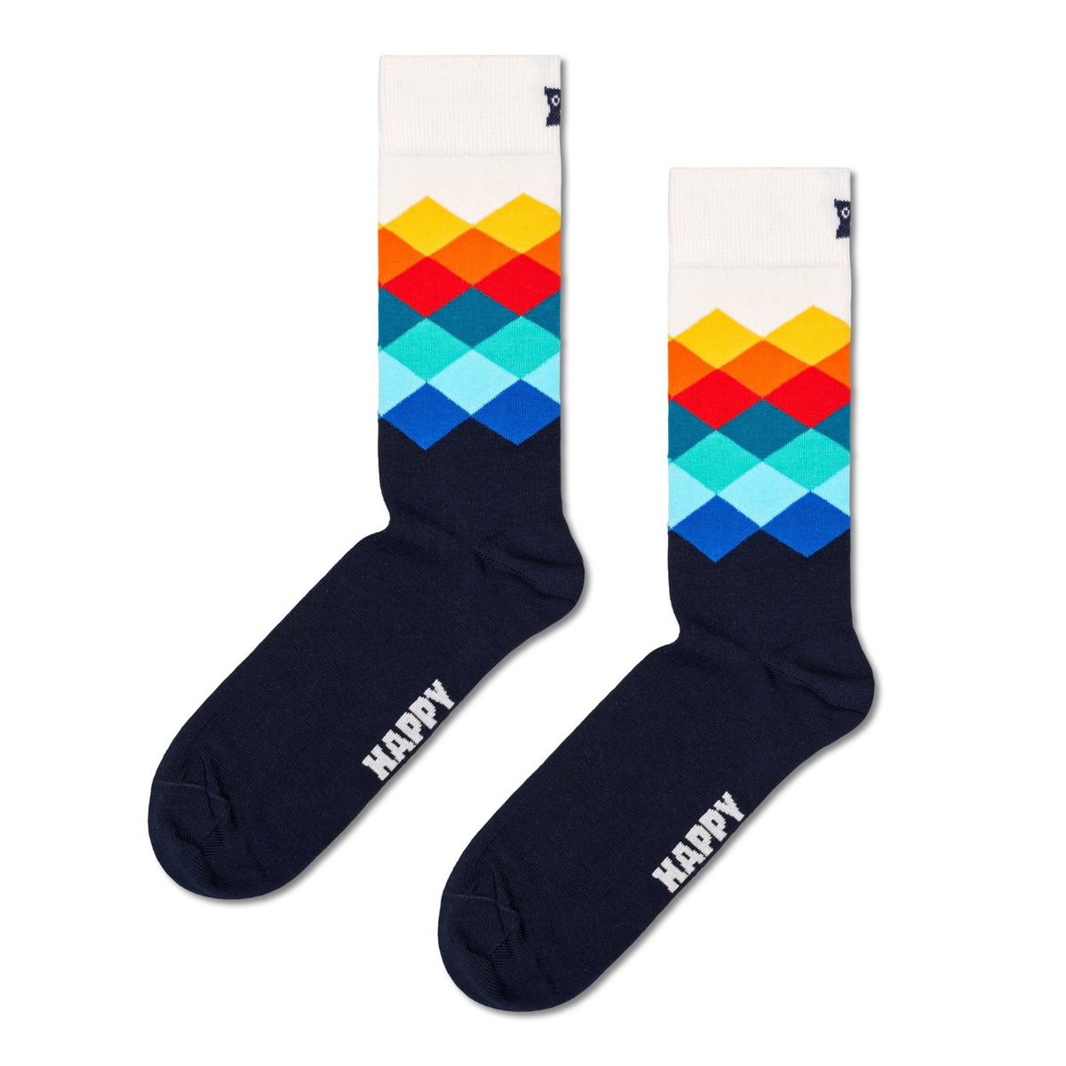 HAPPY SOCKS - Calcetín Algodón Faded Diamond Hombre Happy Socks