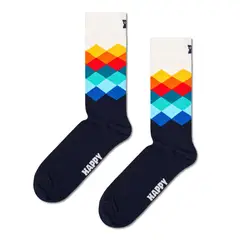HAPPY SOCKS - Calcetín Algodón Faded Diamond Unisex
