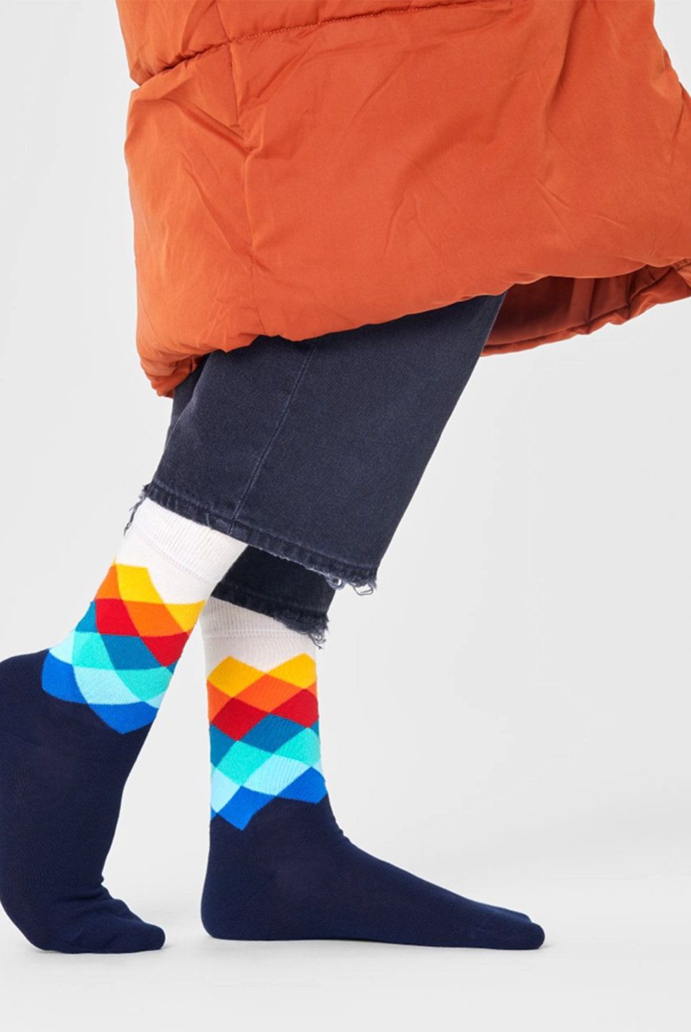 HAPPY SOCKS - Calcetín Algodón Faded Diamond Unisex Happy Socks