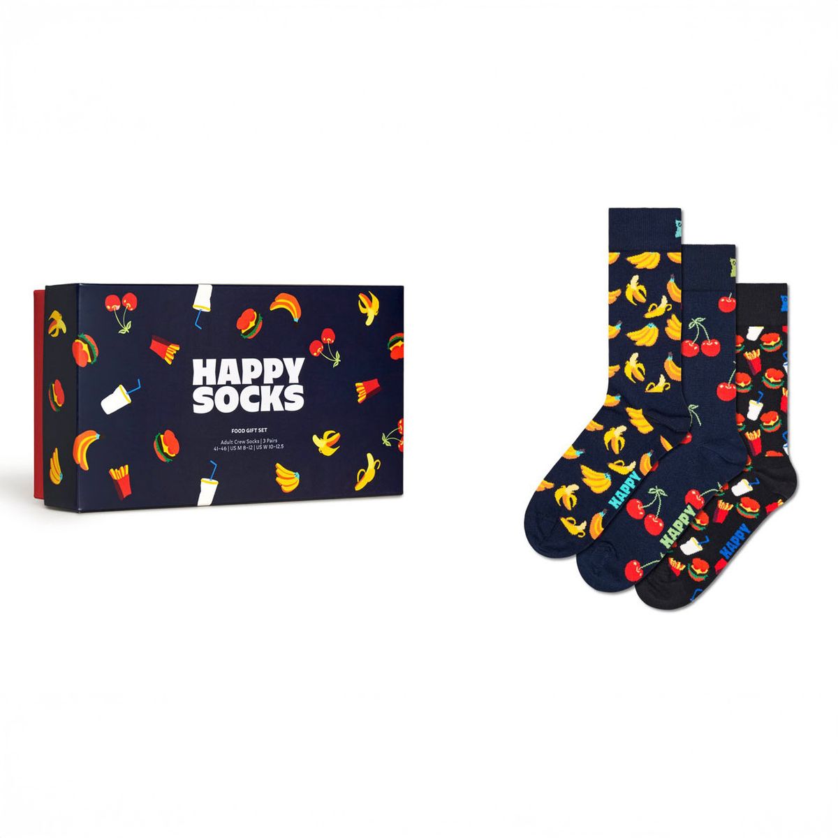 HAPPY SOCKS - Pack 3 Calcetines Food Hombre Happy Socks