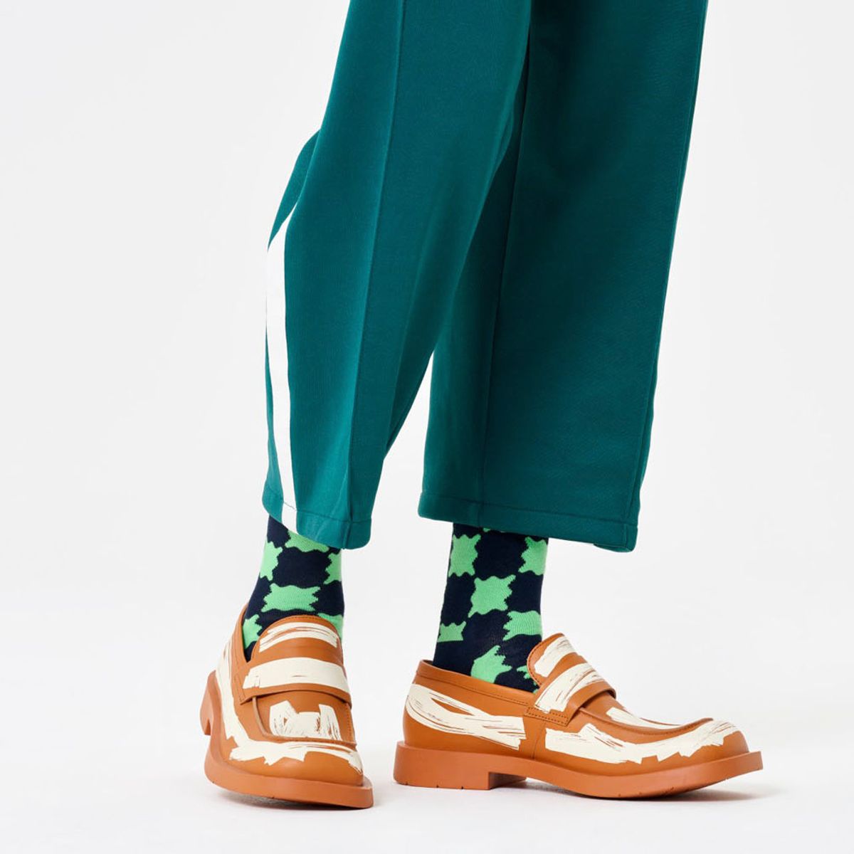 HAPPY SOCKS - Calcetín Algodón Wobbly Check Hombre Happy Socks