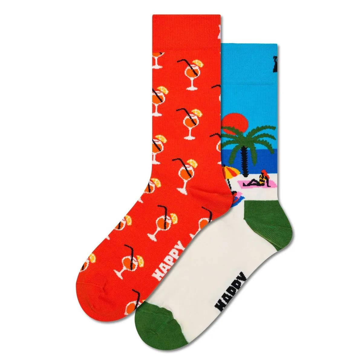 HAPPY SOCKS - Pack 2 Calcetines Beach Life Hombre Happy Socks