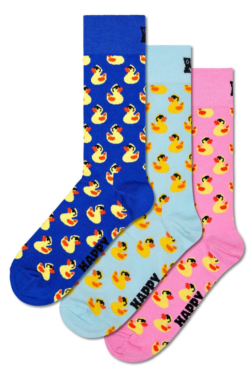 HAPPY SOCKS - Pack 3 Calcetines Rubber Duck Unisex Happy Socks