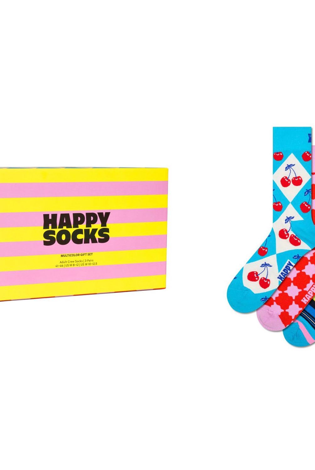 HAPPY SOCKS - Pack 3 Calcetines Check And Stripes Unisex Happy Socks