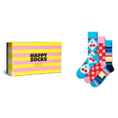 HAPPY SOCKS - Pack 3 Calcetines Check And Stripes Unisex
