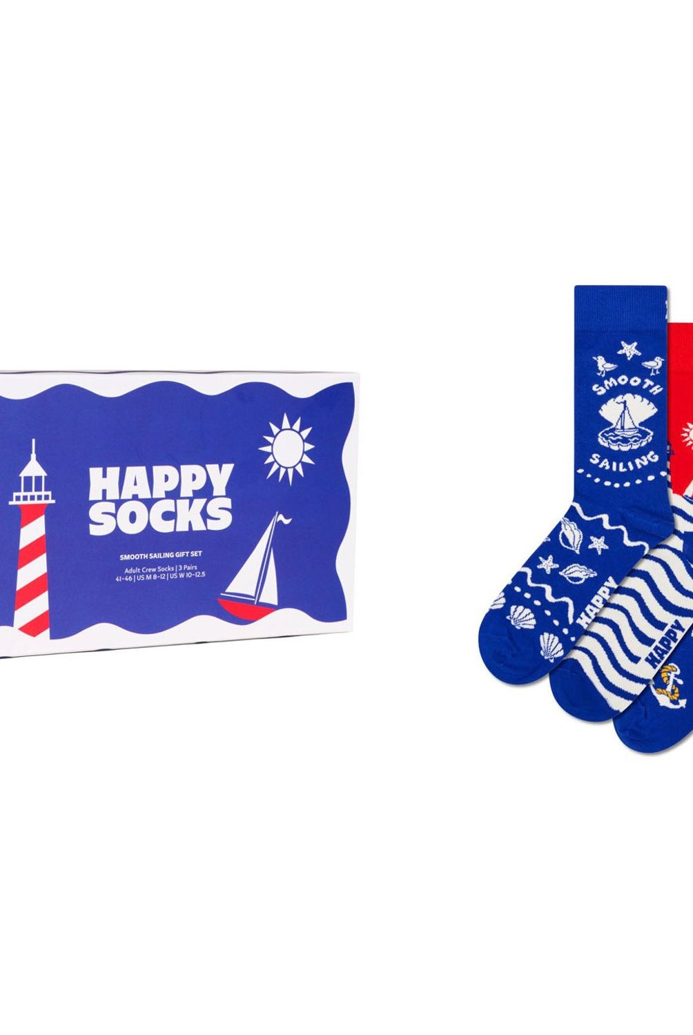 HAPPY SOCKS - Pack 3 Calcetines Smooth Sailing Unisex Happy Socks