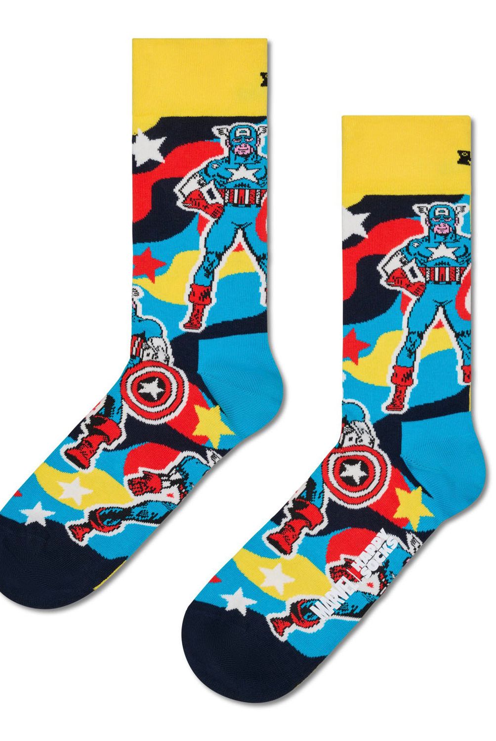HAPPY SOCKS - Calcetín Algodón Capitán America Unisex Happy Socks